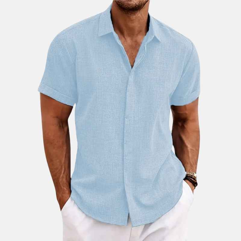 Camisa Masculina Manga Curta Slim - Riviera