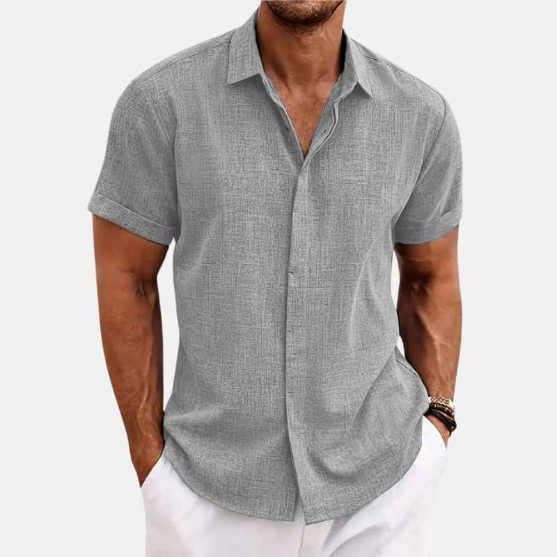 Camisa Masculina Manga Curta Slim - Riviera