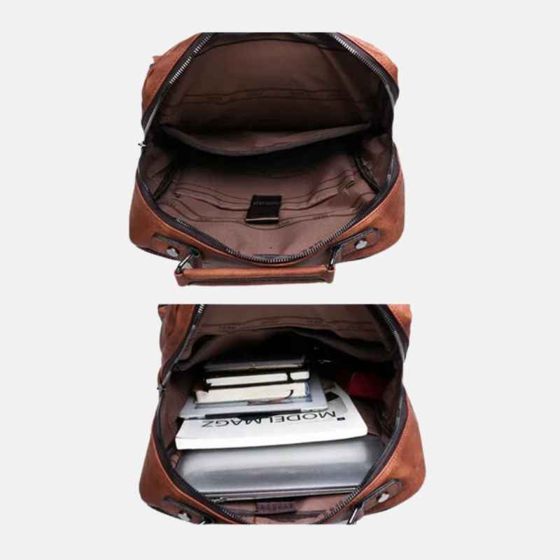 Mochila de Couro Masculina Adventure