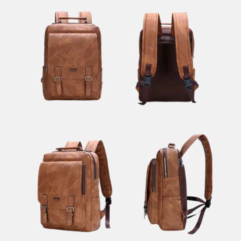 Mochila de Couro Masculina Adventure