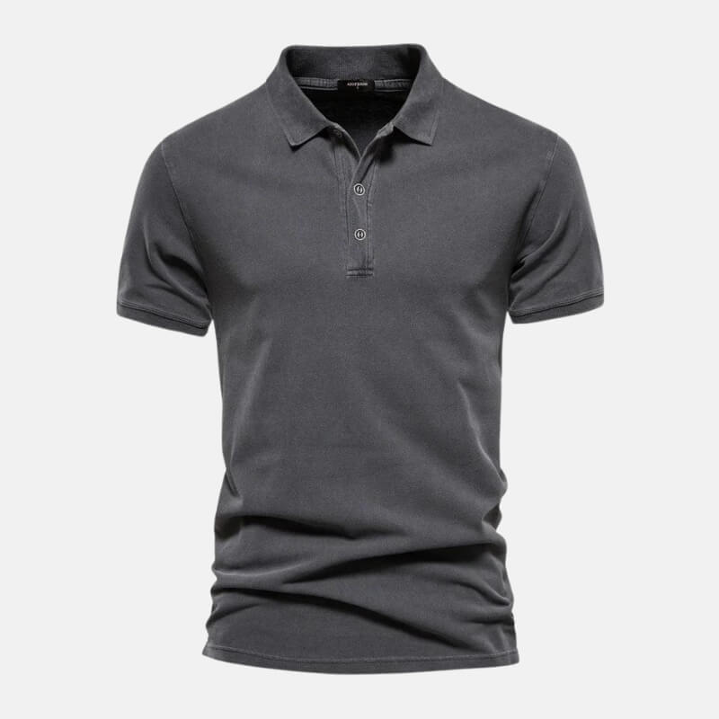 Camisa Polo Masculina Selection Cinza Escuro
