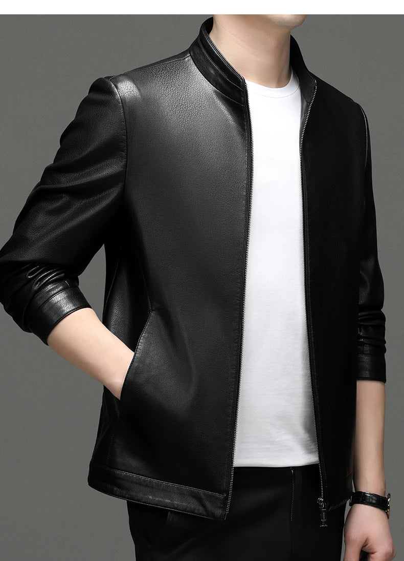 Jaqueta de Couro Masculina Executive