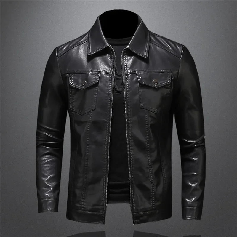 Jaqueta de Couro Masculina Middle