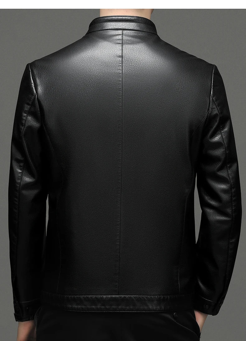 Jaqueta de Couro Masculina Executive