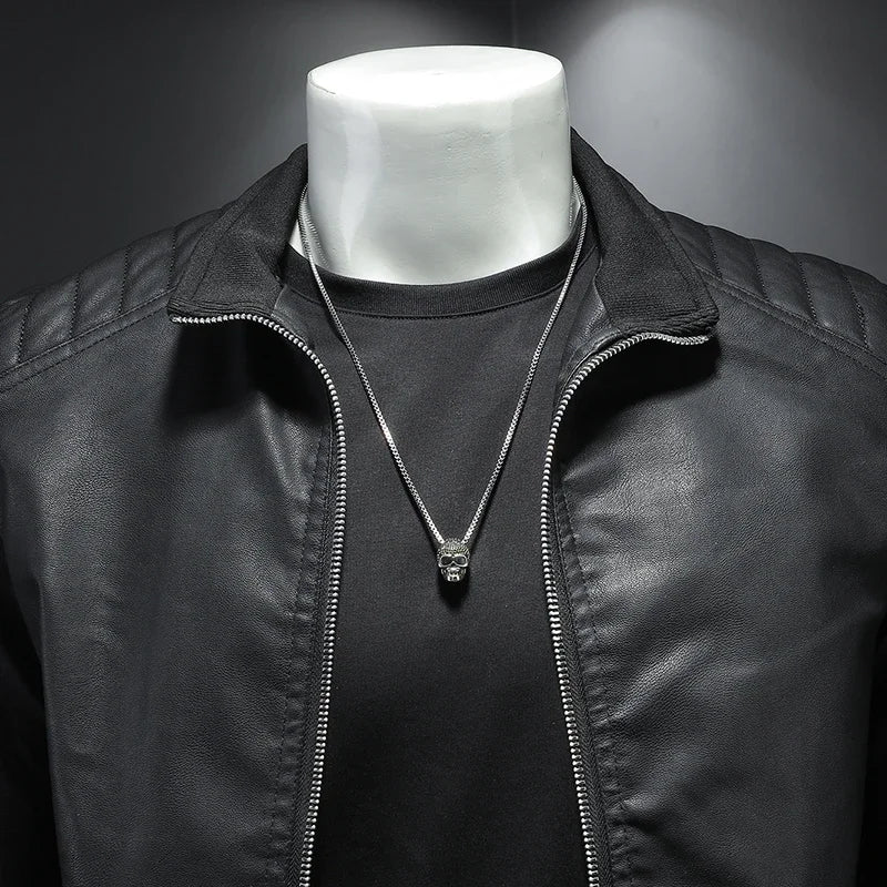 Jaqueta de Couro Masculina Midnight