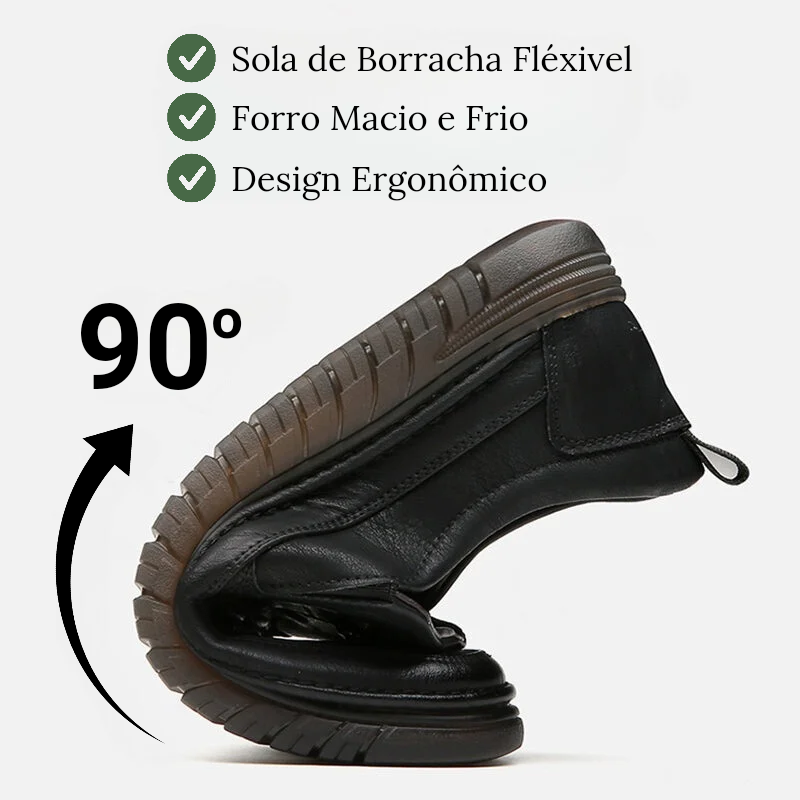 Mocassim Masculino Capriotti de Couro - Sola Macia