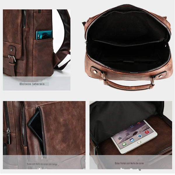 Mochila de Couro Masculina Sofisticada