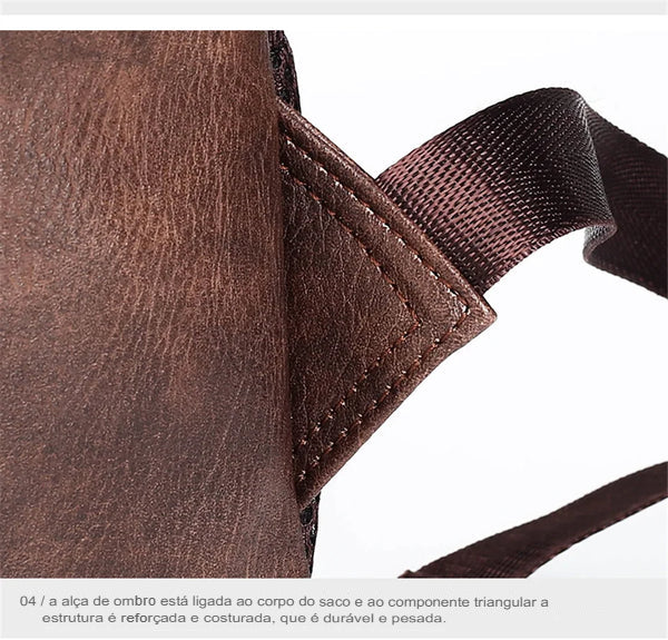 Mochila de Couro Masculina Sofisticada