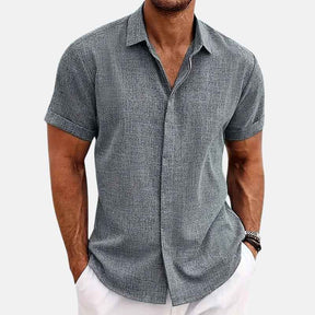 Camisa Masculina Manga Curta Slim - Riviera