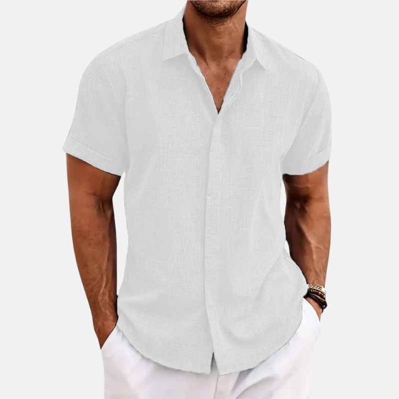 Camisa Masculina Manga Curta Slim - Riviera