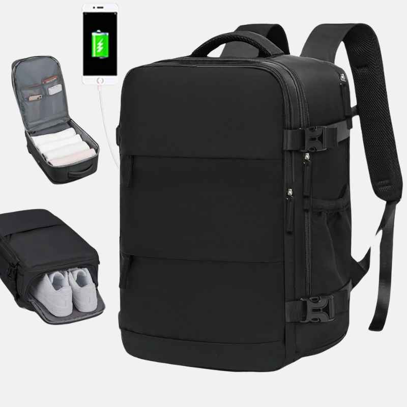 Mochila de Viagem Masculina com Compartimento Para Sapatos