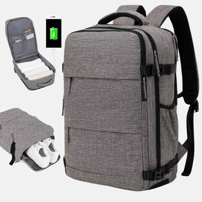 Mochila de Viagem Masculina com Compartimento Para Sapatos