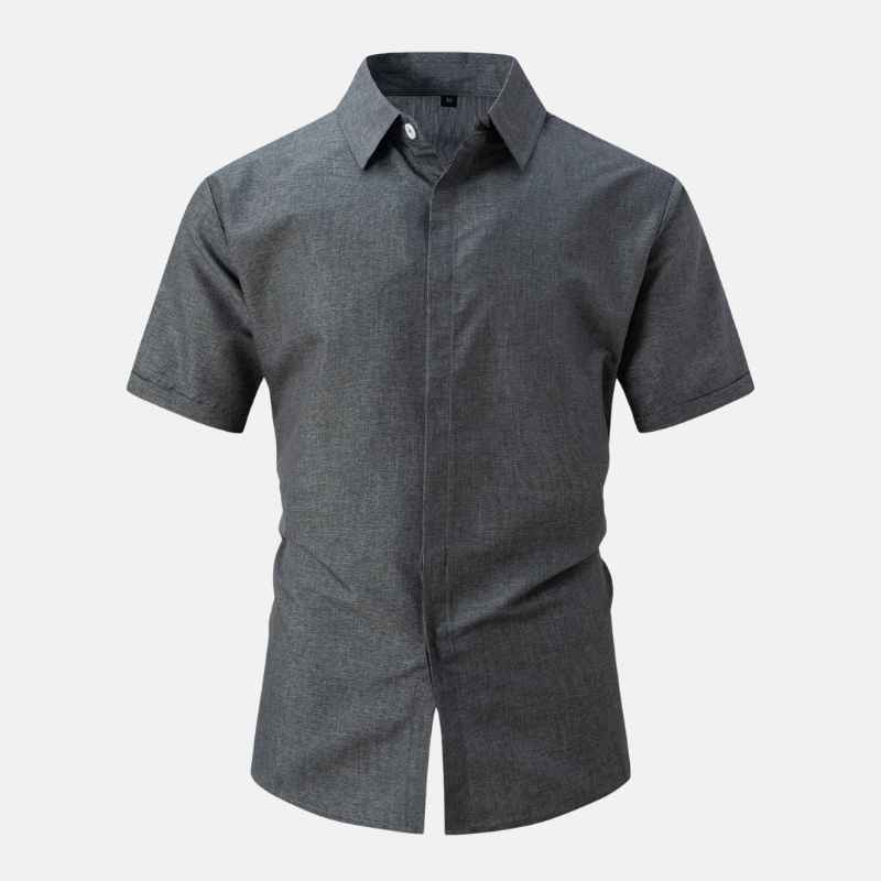 Camisa Masculina Manga Curta Slim - Riviera