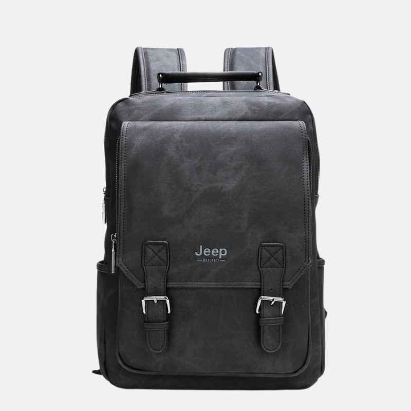 Mochila de Couro Masculina Adventure Preto