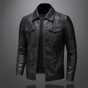 Jaqueta de Couro Masculina Middle