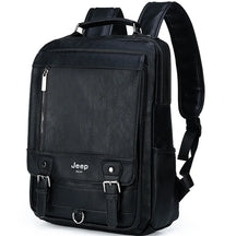 Mochila de Couro Masculina Preta - Ambimen