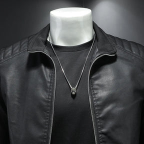 Jaqueta de Couro Masculina Midnight