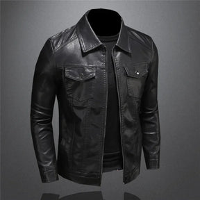 Jaqueta de Couro Masculina Middle
