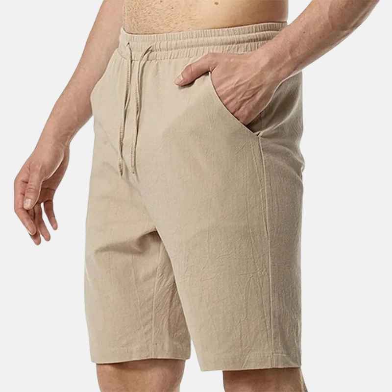 Short Masculino de Linho - Solano - Cáqui