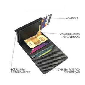 Carteira Antifurto Slim Carbon®️ - Promoção De Natal 60% OFF - ÚtilHoy